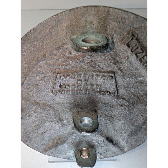 WWI US Veteran Grave Marker 1917–1918 Cast Iron Star Luzerne County Antique - Picture 6 of 16